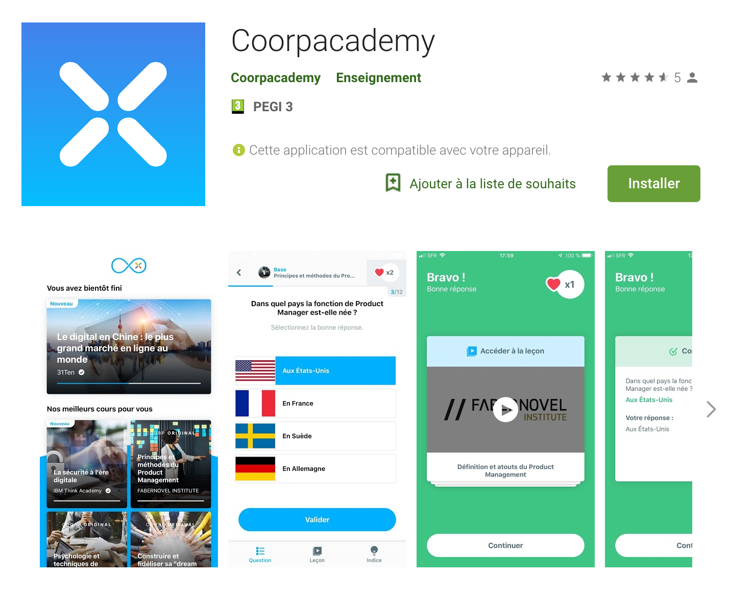 App mobile Coorpacademy