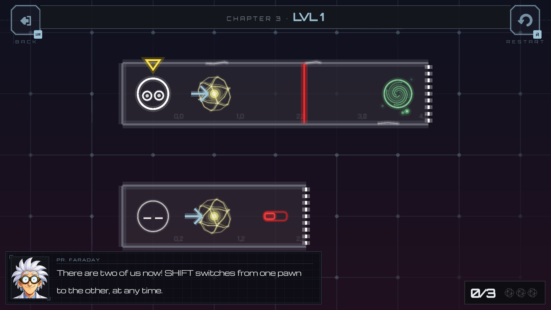 Chapter 3, level 1: two pawns to coordinate