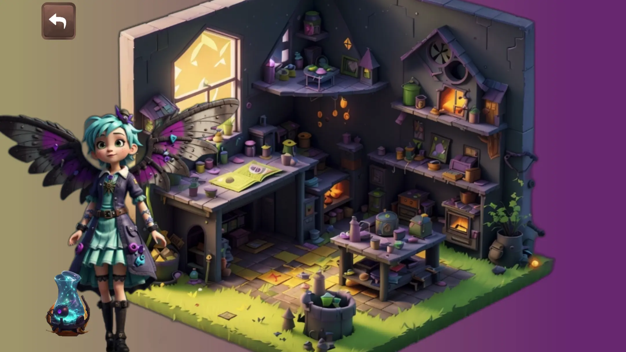 A furnished interior