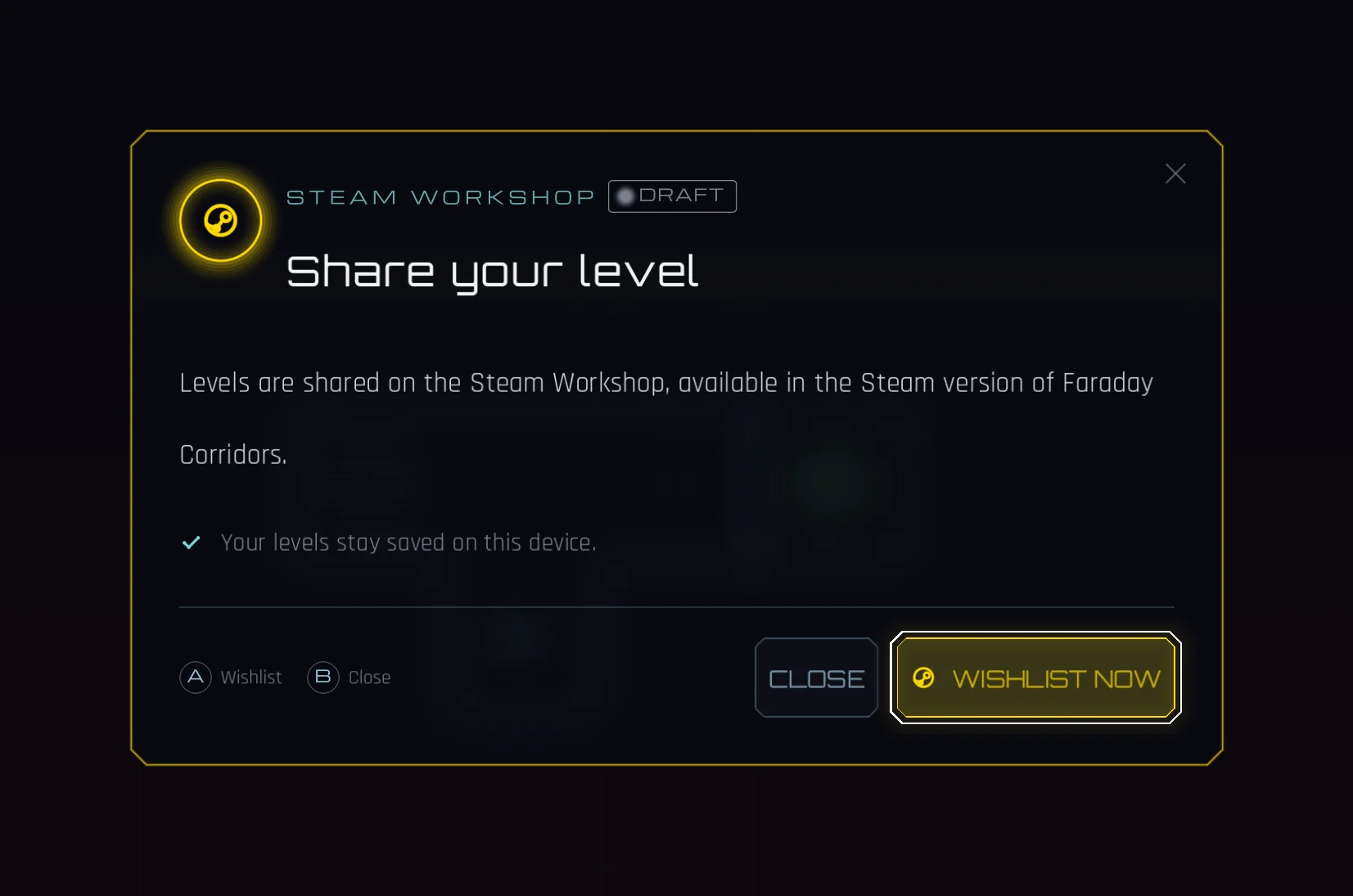 On itch.io: PUBLISH invites you to the Steam version
